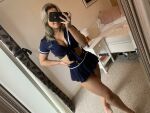 blonde cop fit halloween mini_skirt petite police selfie small snf thighs tiny toned rating:Questionable score:13 user:Instagram
