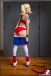 ass blonde_hair breasts cosplay cosplaydeviants female juliet_starling kneehighs large_breasts lolita_zombie lollipop_chainsaw long_hair looking_back pigtails shoes skirt solo undressing watermark rating:Questionable score:0 user:RB
