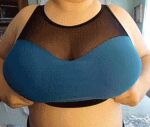 1girl animated big_breasts breast_drop breasts female gif indoors nipples pepperkiyoko solo swimsuit tagme tit_drop rating:Explicit score:18 user:555Faiz