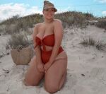 1girl amateur australian bare_shoulders bbw beach big_breasts bikini breasts caucasian chubby cleavage clothed curvy legs mikaela_reidy milf model non-nude on_knees outdoors parted_lips posing sand sexy smile solo stomach thick thick_thighs wide_hips rating:Explicit score:11 user:Tall_one