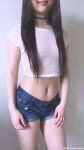 1girl animated asian breasts choker female female_only fun-sized-asian petite pussy reddit shirt shorts small_breasts solo solo_female stripping vertical_video webm rating:Explicit score:109 user:bot