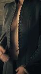 1girl black breasts celebrity curly_hair dark_hair ebony female female_only game_of_thrones missandei nathalie_emmanuel nipples no_sound parted_lips solo undressing vertical_video webm rating:Explicit score:40 user:tunamelt