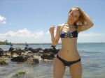 blonde_hair female female_only hair_on_head highres outside public thin underwear water rating:Explicit score:5 user:RB