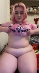 bbw big_belly bouncing_breasts chubby chubby_female pink_hair plump shirt_lift smile sound tagme vertical_video webm white_female yourlocalplantslut rating:Explicit score:72 user:Johan_Taylor