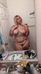 1girl bathroom bbw big_breasts breasts female female_only harlotswebb naked nipple nude nude_female phone pierced_nipples pussy selfie venusofrva rating:Explicit score:49 user:Shailsic