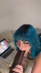 animated bbc bbc_dildo big_dildo black_dildo black_hair blacked blacked_clothing blue_hair caucasian_female dark_dildo dildo dyed_hair goth goth_girl huge_dildo huge_penis laptop light-skinned_female michellebunnii oral pale-skinned_female sound sucking_dildo twitter two-tone_hair two_tone_hair video watching_porn webm white_female rating:Explicit score:323 user:Indy1