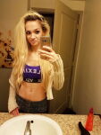 bigdicktrannynicole blonde blonde_hair butterface denim jeans looking_at_viewer makeup midriff nicole_mancini selfie solo sports_bra trap trap_only rating:Explicit score:13 user:tunamelt