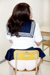 1girl asian ass chair chubby japanese school_uniform schoolgirl seifuku sitting solo rating:Explicit score:7 user:zipzop