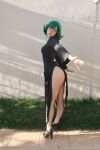 1girl ass big_ass cosplay dress female_only green_hair high_heels meladinha one-punch_man onlyfans solo solo_female tatsumaki wig rating:Explicit score:95 user:mejustme