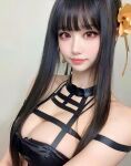 asian black_hair cleavage cosplay hair_ornament large_breasts spy_x_family yor_briar yor_forger rating:Explicit score:37 user:mipaloote