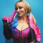 big_breasts blonde_hair cleavage cosplay dc female female_only harley_quinn solo tara_strong rating:Explicit score:11 user:XXTarastrongXX