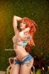 asian bikini bikini_top breasts breasts_out cosplay medium_breasts nami_(cosplay) nami_(one_piece) nipples one_piece orange_hair red_hair tattoo zackycha11 rating:Explicit score:20 user:freakyguro