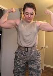 1girl biceps flexing muscular_female rowan_king short_hair rating:Explicit score:15 user:Cryptologically