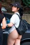 1girl ass bag big_ass billie_eilish black_hair blue_eyes bottomless bubble_butt celebrity clothed clothing fake fakes female_focus hat light-skinned_female no_panties outdoors partially_clothed photo photo_manipulation photoshop shirt solo_focus standing thick thick_ass thick_thighs thighs topwear white_shirt rating:Explicit score:55 user:PBandJordy