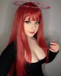 chainsaw_man cleavage cosplay large_breasts makima red_hair rating:Explicit score:19 user:mipaloote