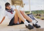 asian highres japanese panties school_uniform schoolgirl seifuku serafuku shihono_ryo solo underwear rating:Explicit score:0 user:bot