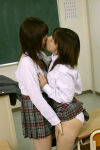 2girls asian female hand_on_breast hand_on_thigh japanese kissing lesbian multiple_girls panties photo school_uniform schoolgirl seifuku skirt_lift yuri rating:Explicit score:5 user:bot