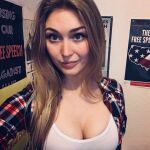 1girl ashton_whitty blonde_hair breasts cleavage female female_only large_breasts long_hair selfie smile white_female rating:Explicit score:11 user:¯\_(ツ)_/¯