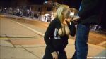 animated blonde_hair breasts breasts_out clothed_sex fellatio female mya_lane night no_sound on_knees open_clothes oral penis public sex straight street webm rating:Explicit score:16 user:bot