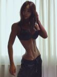 abs asian bra female haena_kim muscle toned toned_female rating:Questionable score:9 user:Cryptologically