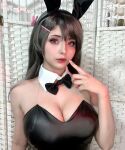 aobuta bunny_girl catocat cleavage cosplay female large_breasts latina sakurajima_mai silver_hair rating:Explicit score:27 user:mipaloote