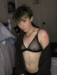 1girl breasts green_hair see_through_clothing tomboy rating:Explicit score:88 user:tomboyfemboy