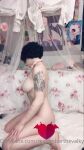 amberthevalkyrie bedroom big_ass black_hair bouncing emoji_censor eyeliner fit_female medium_breasts necklace nude_female onlyfans onlyfans_username pale-skinned_female pink_collar realamberthevalkyrie tattoo_on arm tattooed_girl webm