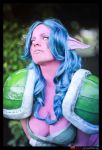 breasts cosplay female katyuska_moonfox large_breasts long_hair solo tagme watermark