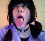 ahegao chocker selfie tongue_out twintails