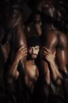 3boys ass black_male caio_rodrigues dark-skinned_male gay latino lipe_scorpion male male_only muscular_male penis rhyheim_shabazz sourced twitter