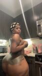 big_ass black_female ebony fat_ass female kitchen realkybanksxxx tattoo_on ass webm