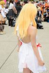 asian blonde_hair breasts cosplay long_hair monogatari_(series) oshino_shinobu outside