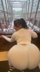 barefoot bent_over black_hair clothed earrings elevator fair_skin female female_focus female_only fully_clothed huge_ass latina moving_camera ponytail selene_castle shaking_ass shorter_than 30 seconds smile sound tagme video waving webm white_clothes wide_hips