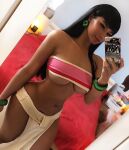 1girl bare_shoulders black_hair chel cosplay female female_focus female_only female_solo photo revealing_clothes selfie solo solo_female solo_focus the_fantastic_nami the_road_to_el_dorado underboob