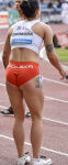 1girl ass ass_focus athlete athletic athletic_female big_ass black_hair dat_ass ewa_swoboda female female_only lots_of_tattoos outdoors polish polish_female ponytail solo tattoo