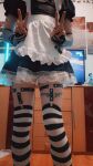 ass bending_over cat collar cosplay dress exposed exposed_ass fat_ass femboy hotpants kneesocks maid maid_uniform no_panties revealing revealing_clothes sissy snapchat tattoo thighhighs thighs