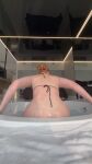 1girl anus ass bathtub big_ass bouncing_ass bubble_butt curvy curvy_figure female female_only glasses large_ass magicmia pussy solo solo_female sound tagme water webm wide_hips