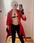 1girl cosplay cosplayer devil_may cry fingerless_gloves model_request rule_63 short_hair white_hair