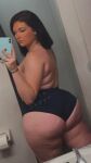 ass bathroom fat_ass female mirror_selfie pawg smartphone topless topless_female underwear xmailfaa