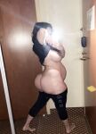 big_ass black_hair breasts bubble_butt pregnant selfie semi-nude