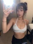 1girl female female_only korean selfie solo sports_bra tagme