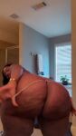 1girl ass ass_clap ass_jiggle big_ass black black_female black_hair dark-skinned_female dark_skin female female_focus female_only female_solo long_hair nude nude_female panties solo solo_female solo_focus sound theoriginalpeach vertical_video video webm