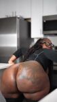 animated ass ass_focus ass_shake big_ass black_female cellulite fat_ass gigantic_ass glasses huge_ass juicybunkbedx tagme tattoo_on ass twitter video webm
