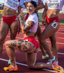 ass ass_focus athlete athletic athletic_female big_ass dat_ass ewa_swoboda female outdoors polish polish_female solo tattoo