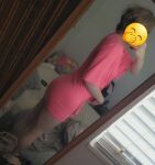 1boy ass clothed femboy jackraidenlol pink_shirt sfw teasing