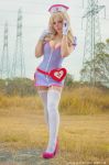 breasts cosplay female katyuska_moonfox large_breasts long_hair solo tagme watermark