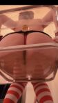 1girl asian ass ass_jiggle ass_shake big_ass bouncing bouncing_ass chair female female_focus female_only female_solo glass_chair jiggle jiggling_ass korean long_hair peachuu244 pov presenting_ass see-through shaking_ass sound thicc thick thighhighs thong webm