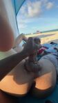 2boys ass beach black_male creamskicj cum dark-skinned_male ejaculation gay male male_only penis pov public sound sourced stroking_penis testicles twitter vertical vertical_video video webm