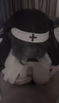 1girl censored_face cipvq cosplay fellatio japanese nun nun_habit paizuri paizuri_under clothes tagme webm
