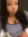 black_hair brown-skinned_female brown_female brown_skin cleavage large_breasts lips selfie